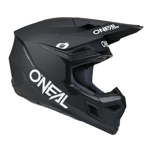 O'Neal 3 SRS eMOTO helmet, 2X Large, black and white classic design, product image, size 3