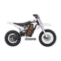 eMOTO Stomp Ebox 2.0 V2 electric bike in white, shown in its box with packaging, product image, model number 810206240342