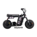 Black eMOTO Stomp Ebox Dragster 60 electric bike in its original box, product image showing the boxed item.
