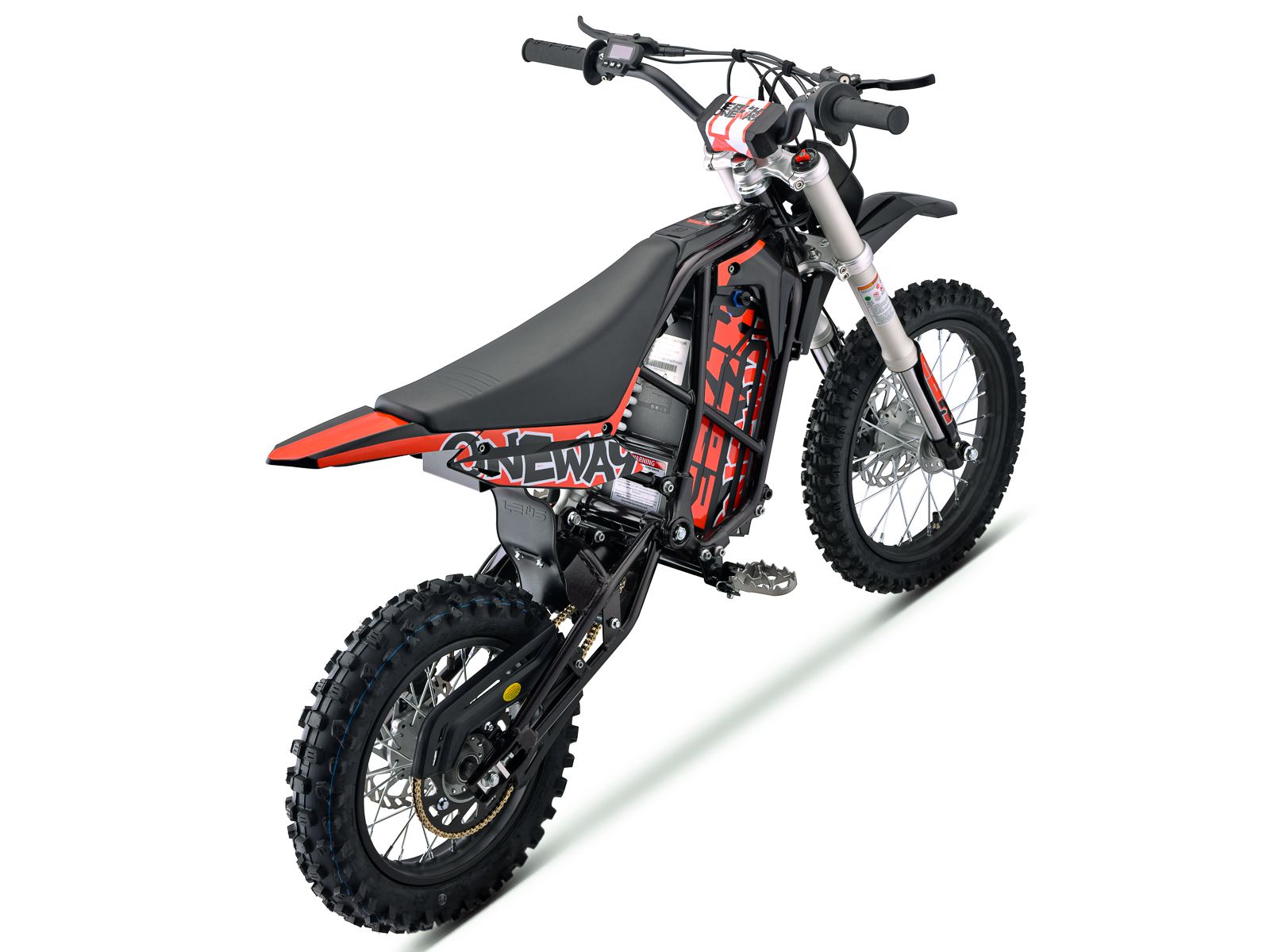 Red eMOTO Stomp Ebox V3 60 R electric bike in its box, product image showing packaging and bike.