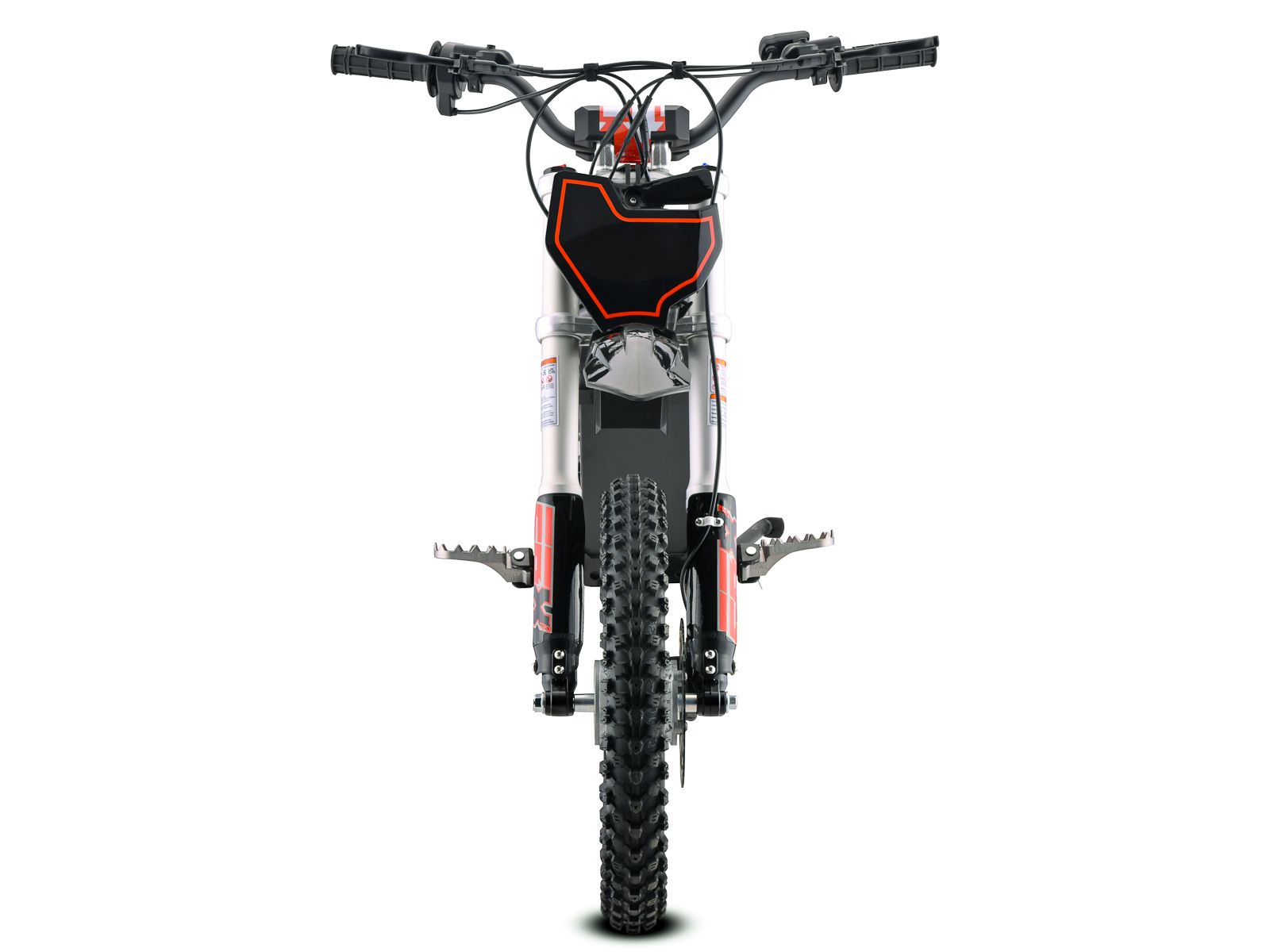 Red eMOTO Stomp Ebox V3 60 R electric bike in its box, product image showing packaging and bike.