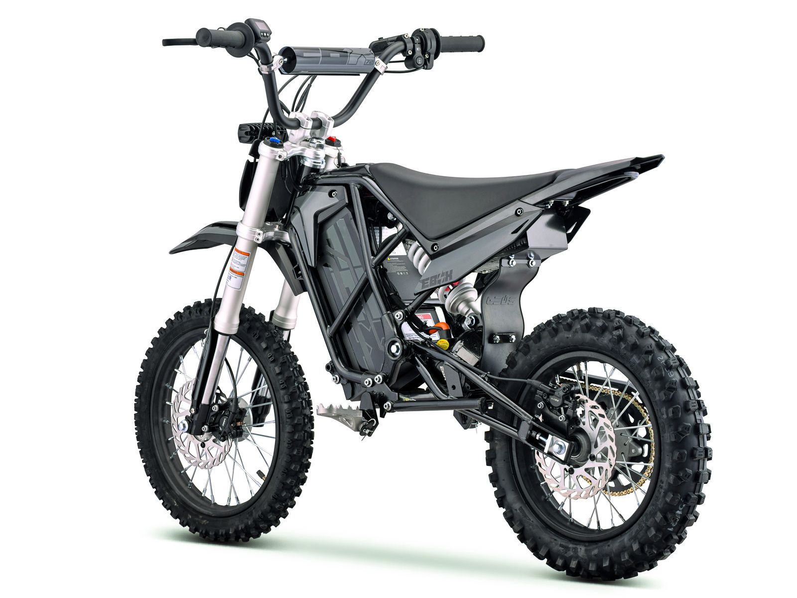 Black eMOTO Stomp Ebox V3 72 RS electric bike in its box, product image showing packaging and bike in black color.