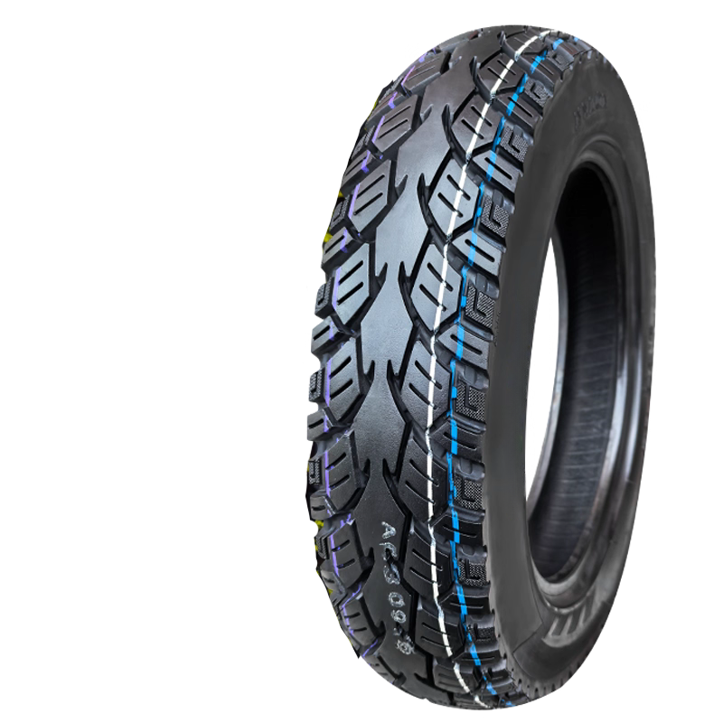 eMOTO Tire 12-inch, size 3.00-12, black off-road motorcycle tire with tread pattern, product image on white background