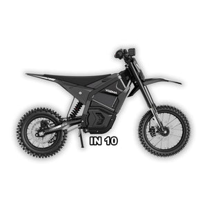 eMOTO Yozma IN 10 electric scooter in black, shown inside its box