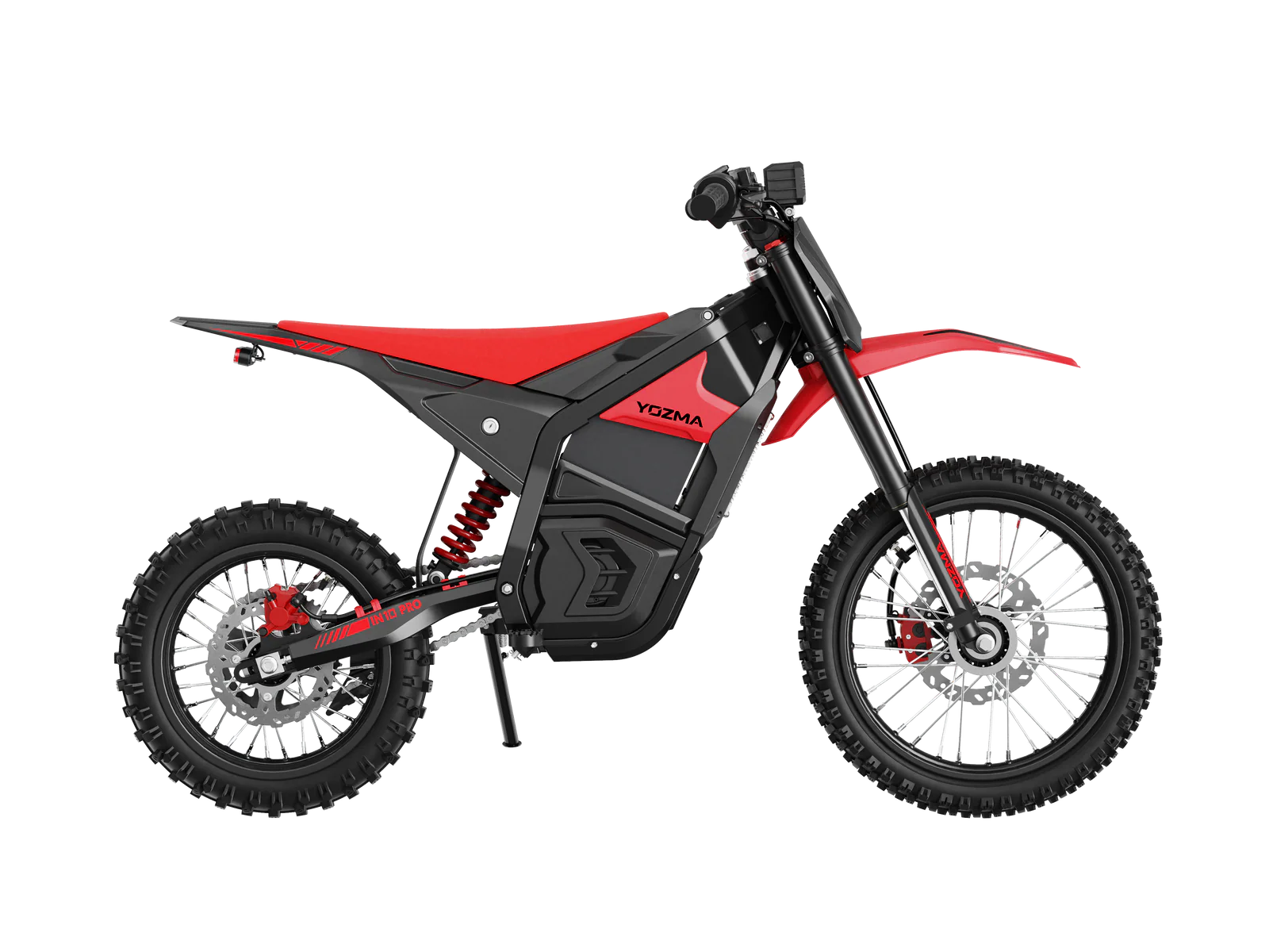 eMOTO Yozma IN 10 PRO electric scooter in red, shown in its box with packaging, product image labeled "In Box Red 2"