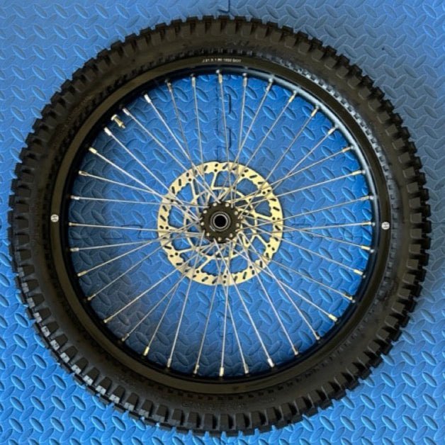 eMOTO Eride 2.0 eMoto 21x1.6 rear wheel and tire set for e-moto dirt bikes, shown without rotor or sprocket, product image 443246