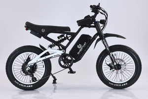 White eMOTO GHOSTCAT F3x.2 1500W Pro electric scooter, side view, product image