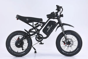 eMOTO GHOSTCAT F4X Pro electric bike in Blackout Black color, side view, model number 4558051