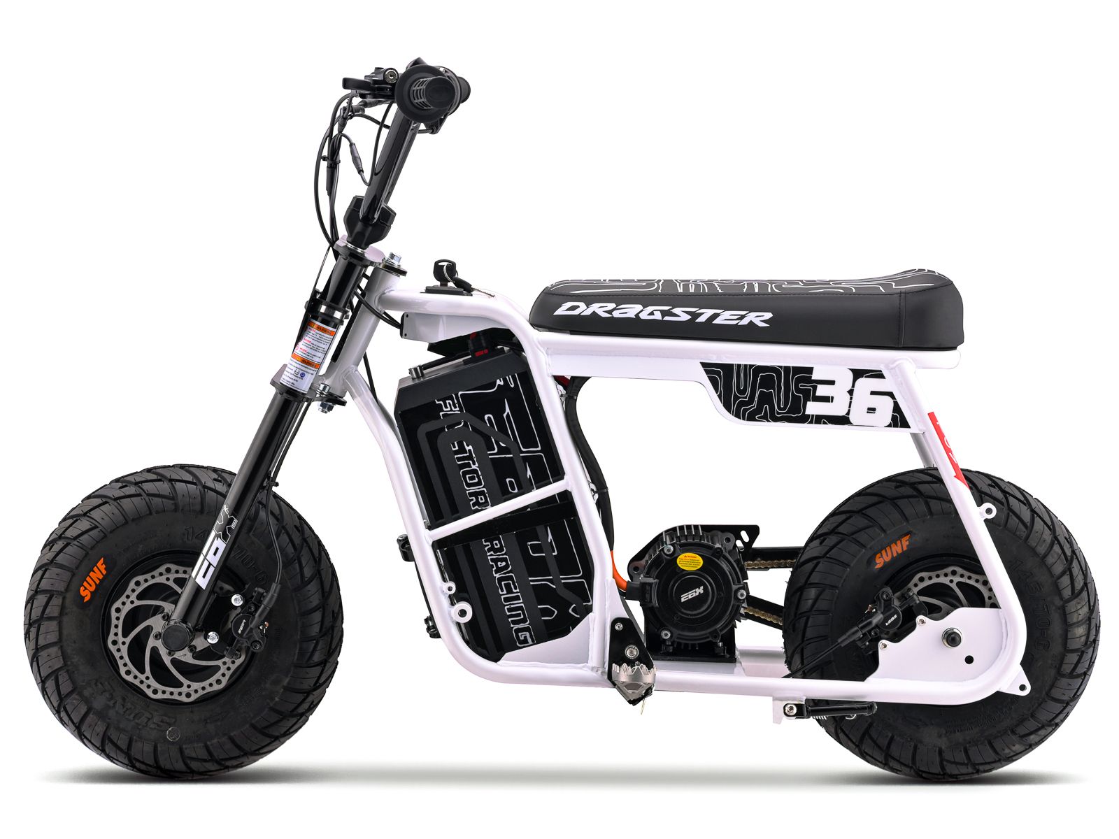eMOTO Stomp Ebox Dragster 60 R - Pit Bike - EBOX|WHITE|3121 eBike Super Shop