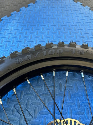 Talaria eMoto 19-inch rear wheel and CST knobby tire set for electric dirt bikes, shown without rotor or sprocket, product image 469508