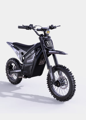 Engwe Eagle electric bike in black, side view, showcasing its frame, wheels, and battery.