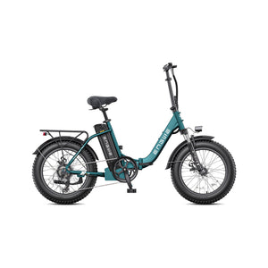 ENGWE L20 2.0 electric bike in sea green color, side view, displayed on a white background.