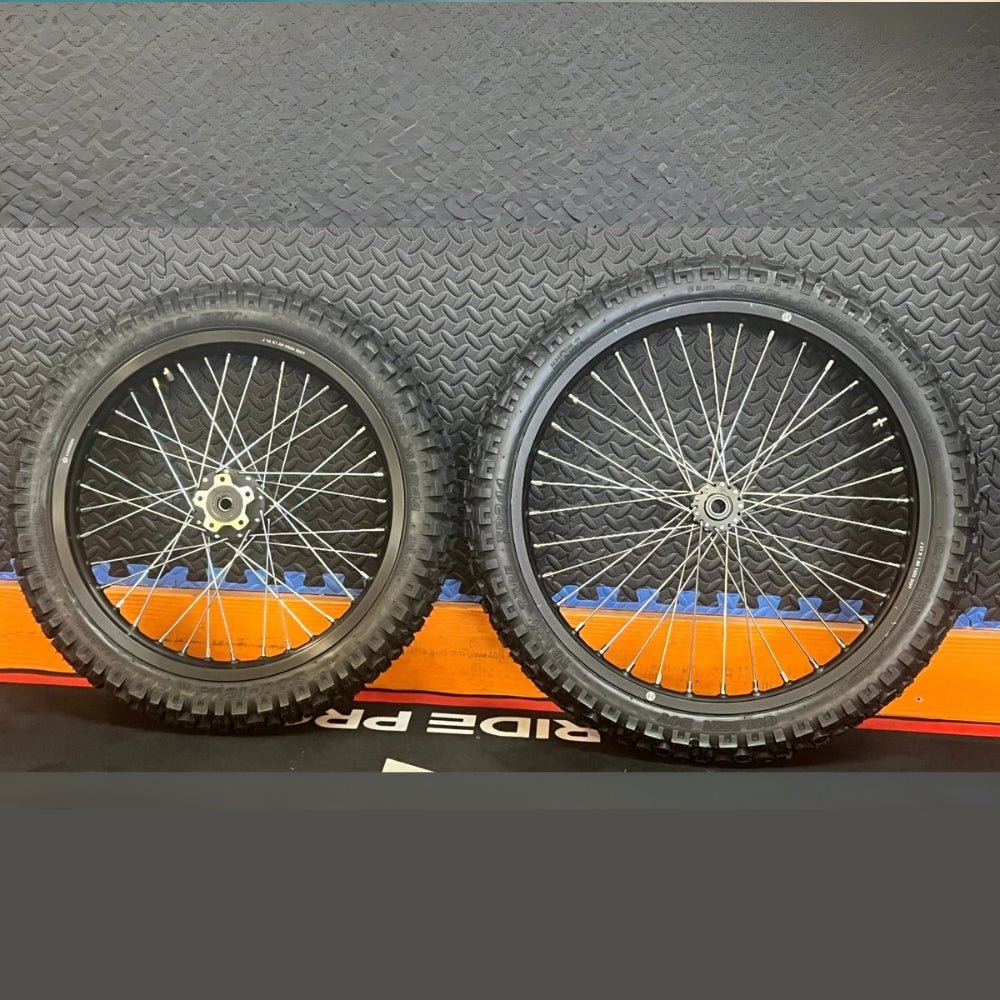 Eride eMoto Wheel Set Shinko 244 Dual Sport 18"/21" Front & Rear Wheel and Tire Set for Moto Bikes *Does not include rotor or sprocket* - Eride Wheel & Tire Set - EBIKE|2759 eBike Super Shop