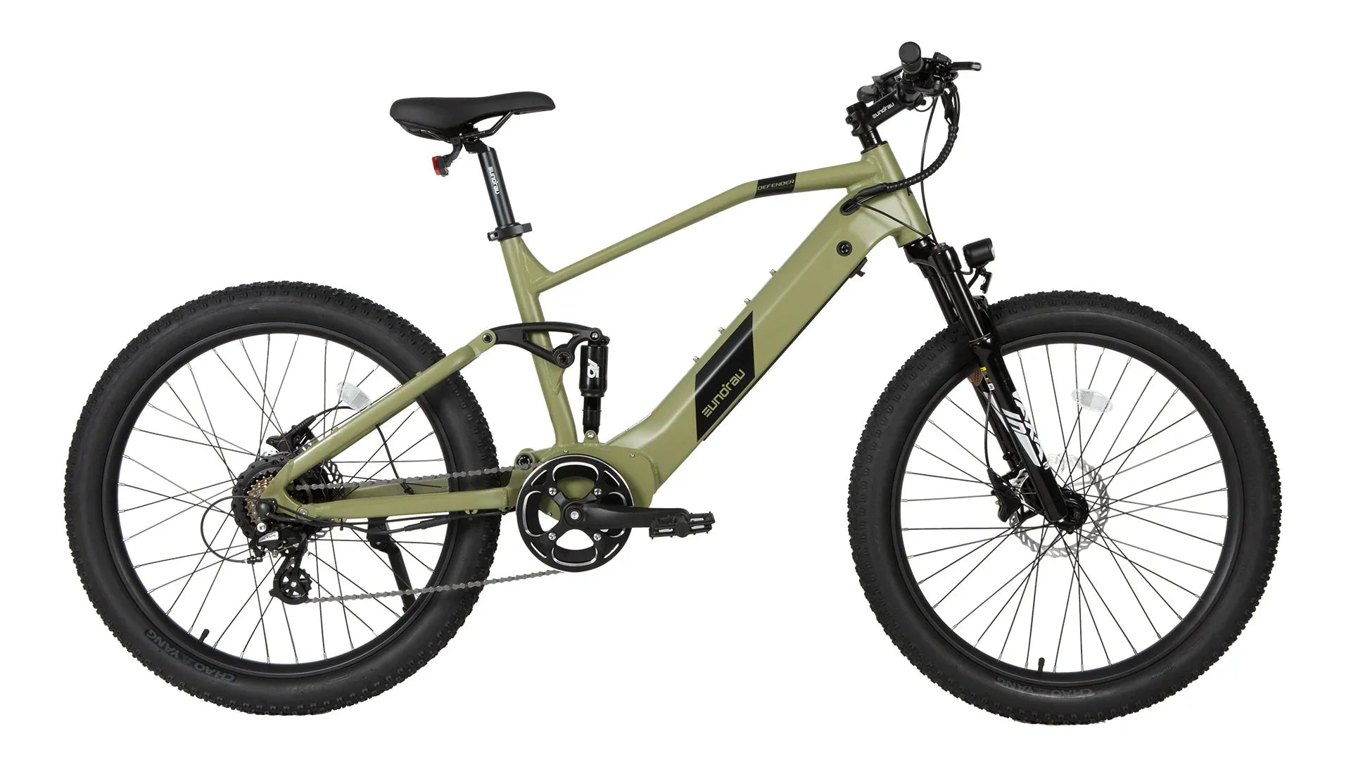 EUNORAU Defender 500w Step Over eBike 27.5x3 Mountain Electric Mountain eBike - Mountain eBike - EUNOR|MOUNT|GREEN17|0347 eBike Super Shop