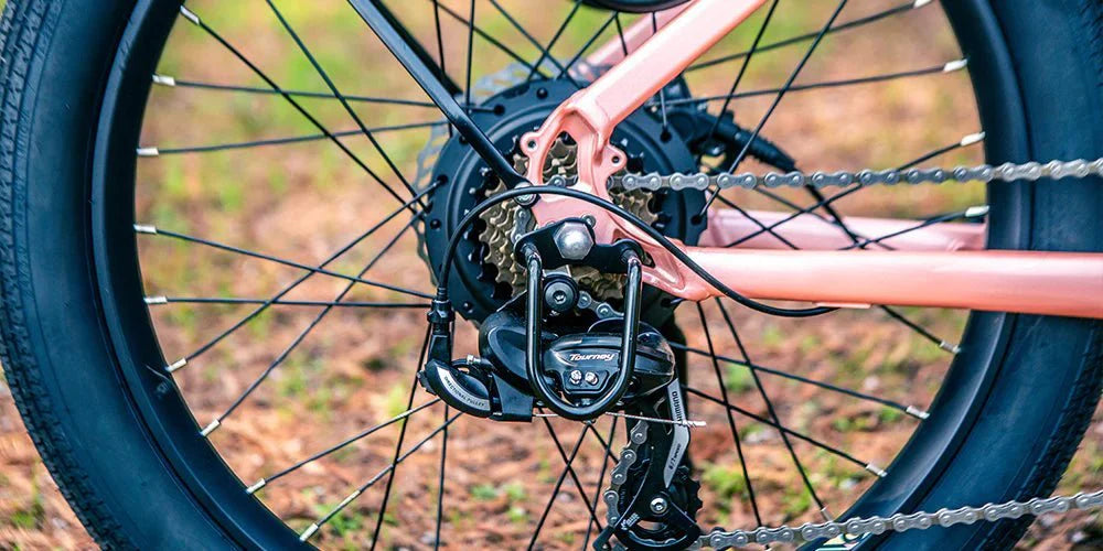 EUNORAU Meta 2024 500w Step Thru eBike 24x3 Fat Fat Tire Electric Beach Cruiser eBike - Fat Tire eBike - EUNOR|FATT|RED|0379 eBike Super Shop