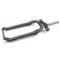 A black eBike suspension fork designed for 26x4 inch tires with a threaded steerer, shown against a white background.