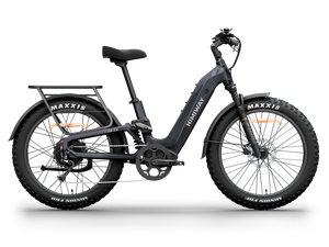 Space grey Himiway D5 2.0 ST electric bike, side view, against a white background