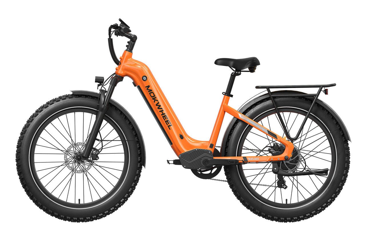Orange Mokwheel Basalt ST eBike, size Large, side view, model number 7593976