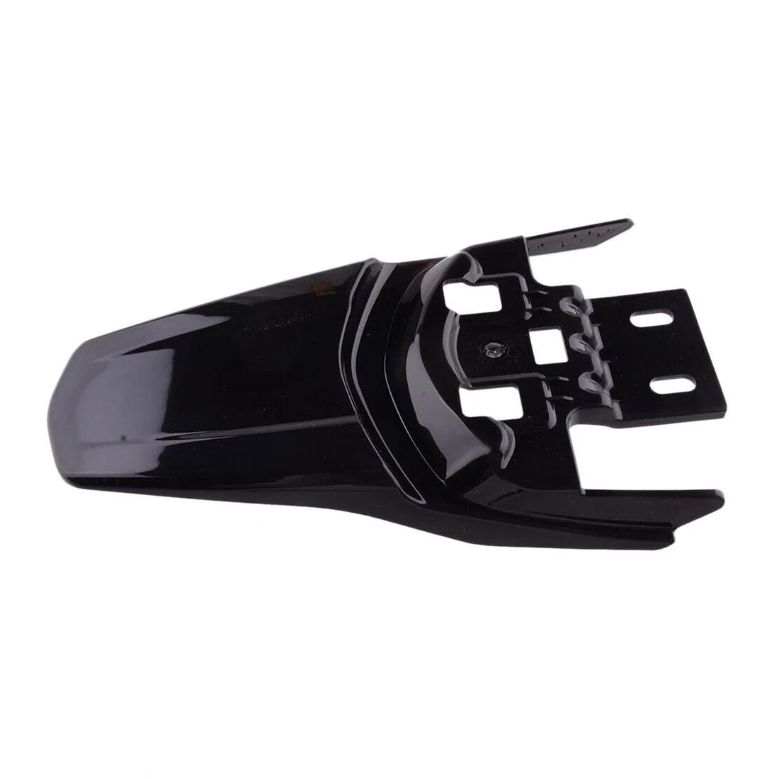 Surron Light Bee rear fender, black plastic, shown from a side angle against a white background.