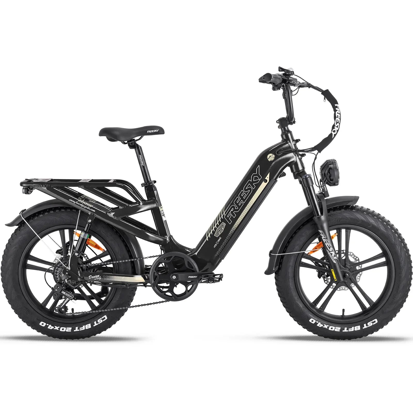 FREESKY Rocky 750 w Step Thru Ebike 20x4 Fat Electric Cargo eBike - Cargo eBike - eBike Super Shop