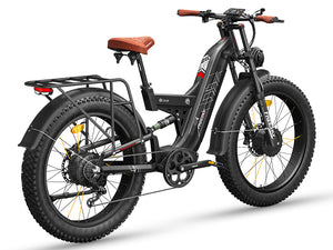 Freesky Warrior Ultra M-530 electric bike in black, side view, showcasing thick tires and sturdy frame