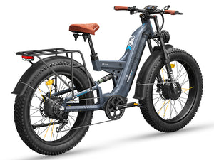 Freesky Warrior Ultra M-530 electric bike in blue-gray color, side view, displayed against a white background.