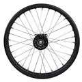 eMOTO Wheel 17" Front Type 2 - 17x1.6 Black Hub, Black Rim, Chrome Spokes