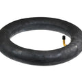 A black 10x2 eBike inner tube displayed coiled with a metal valve stem visible.