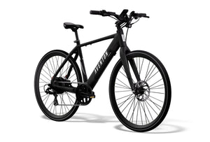 Aventon Soltera 2.5 electric bike in matte black, side view, displayed on a white background