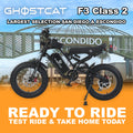 Black eBike Ghostcat F3 Class 2, side view, R2R Blackout edition, against a plain background