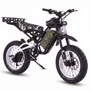 GhostCat F4X Hunter's Edition Full Bundle White with Army Camo battery decal and rear rack