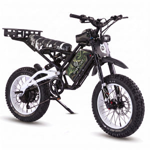 GhostCat F4X Hunter's Edition Full Bundle White with Marble Green Camo battery decal and rear rack