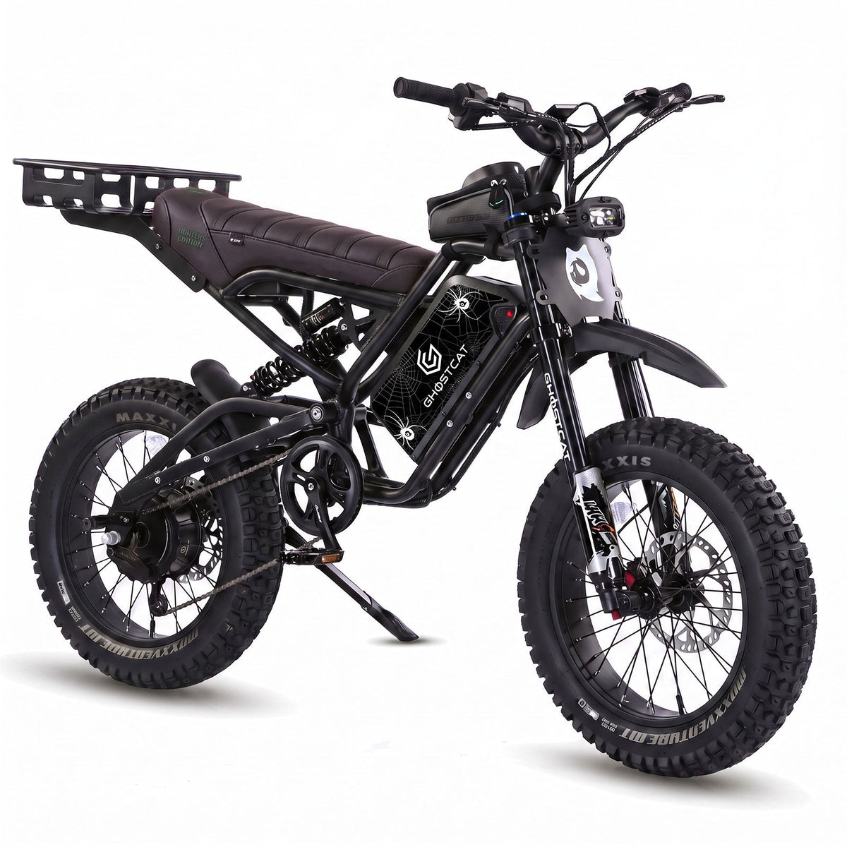 GhostCat F4X Hunter's Edition Full Bundle Blackout with Spider Web battery decal and rear rack