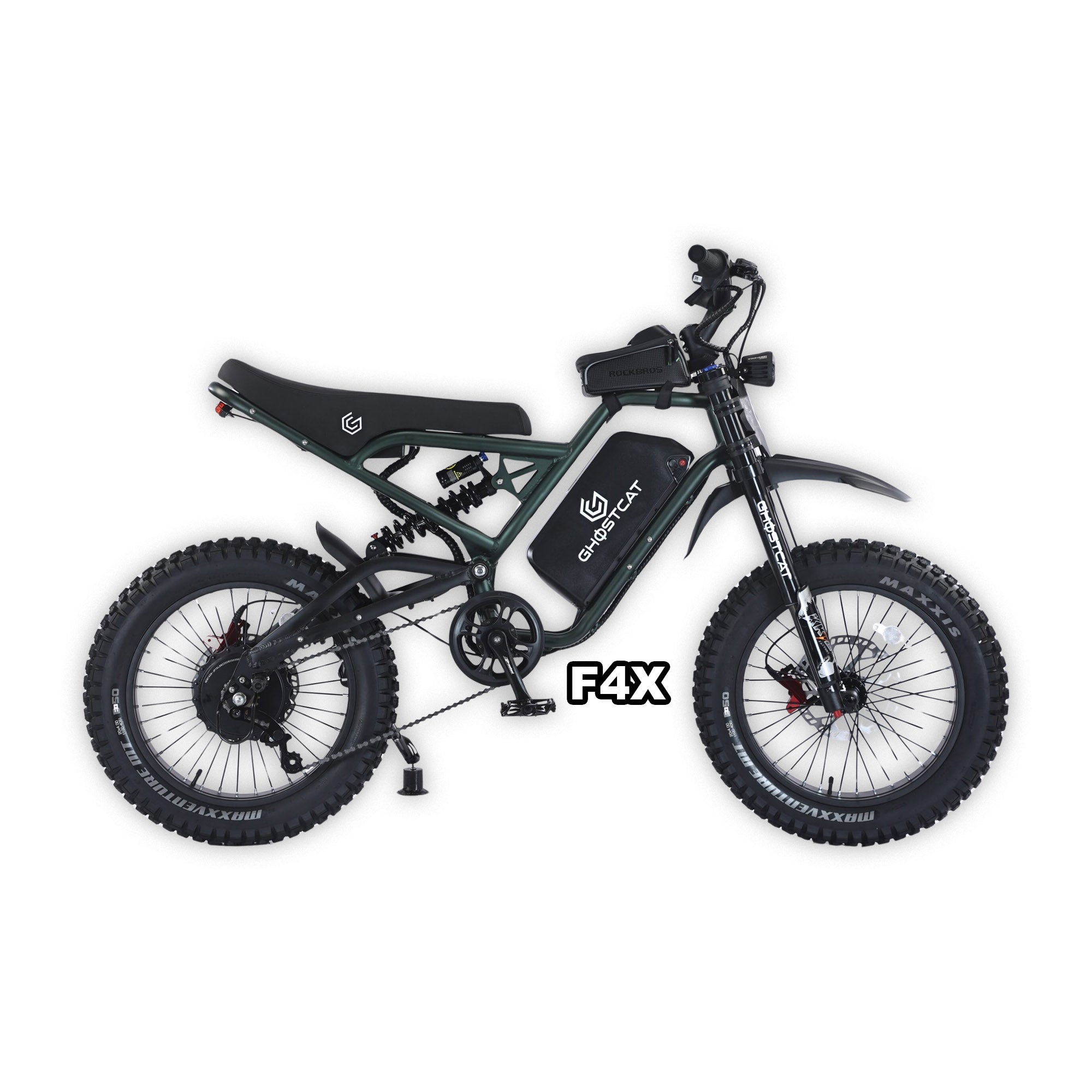 eMOTO GHOSTCAT F4X Pro - Army Green - Ready to Ride