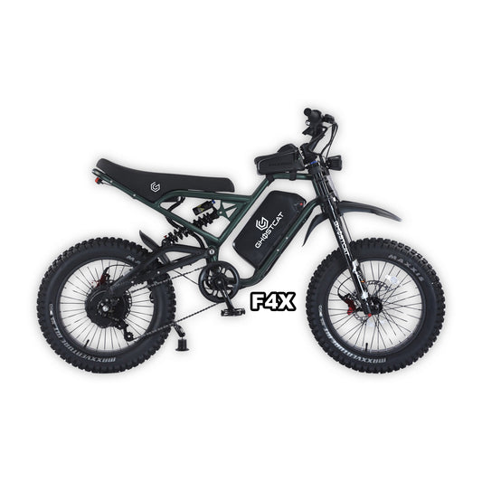 eMOTO GHOSTCAT F4X Pro - Army Green - Ready to Ride
