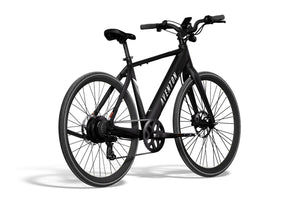 Aventon Soltera 2.5 electric bike in matte black, side view, displayed on a white background.