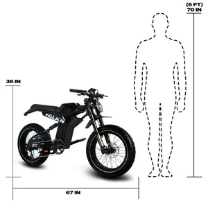 GOLDEN CYCLE Falkn 750w Moto eBike 20x4 Fat Electric e - Moto Style eBike - Moto Style eBike - GOLDE|MOTO|BLUE|0315 eBike Super Shop