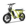 Green KASEN Kabbit Plus 2.0 electric bike with 1000W motor, 20x4 fat tires, and e-moto style design, front view.