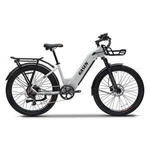 Grey KASEN City 2.0 750W Step-Thru Urban Electric Bike with 27.5x2.4 tires