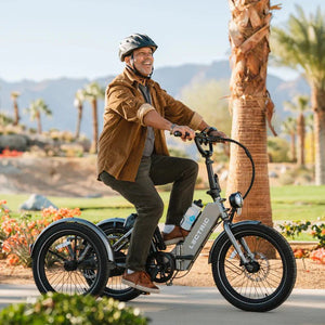 Lectric Electric XP Trike 500W 48V folding fat tire eBike, black, displayed in store, product image