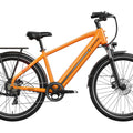 Orange MOKWHEEL Asphalt 2.0 electric bike, side view, showcasing frame design and components