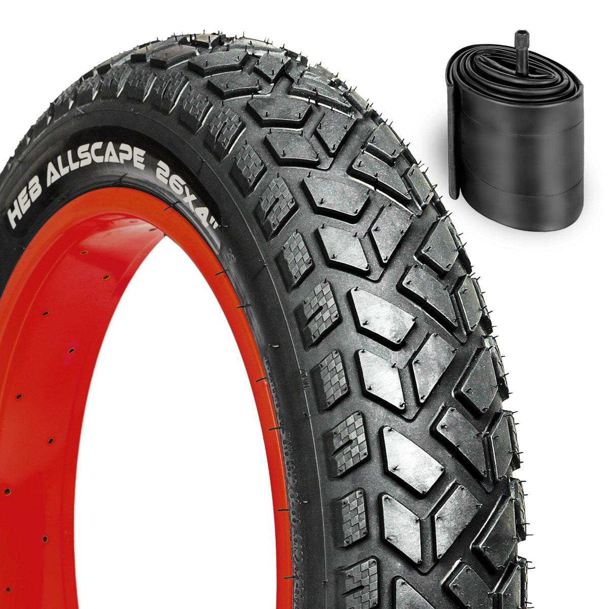 HEB ALLSCAPE® Fat Tire 26x4 (Includes 1 Tire/ 1 Tube - Parts - sku - 50741966733613 eBike Super Shop