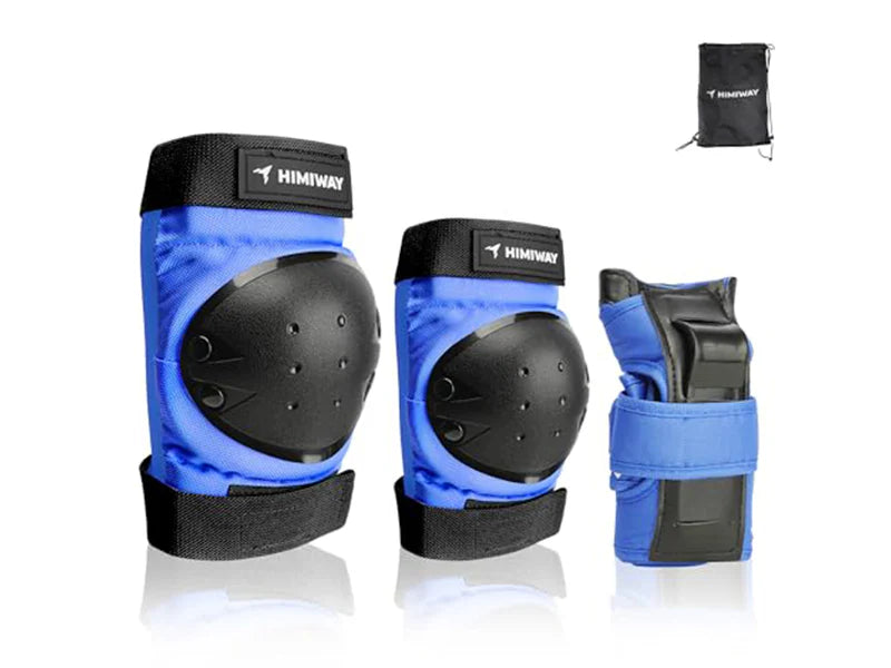 eBike Protective Gear - Kid's Elbow and Knee Pads - Blue