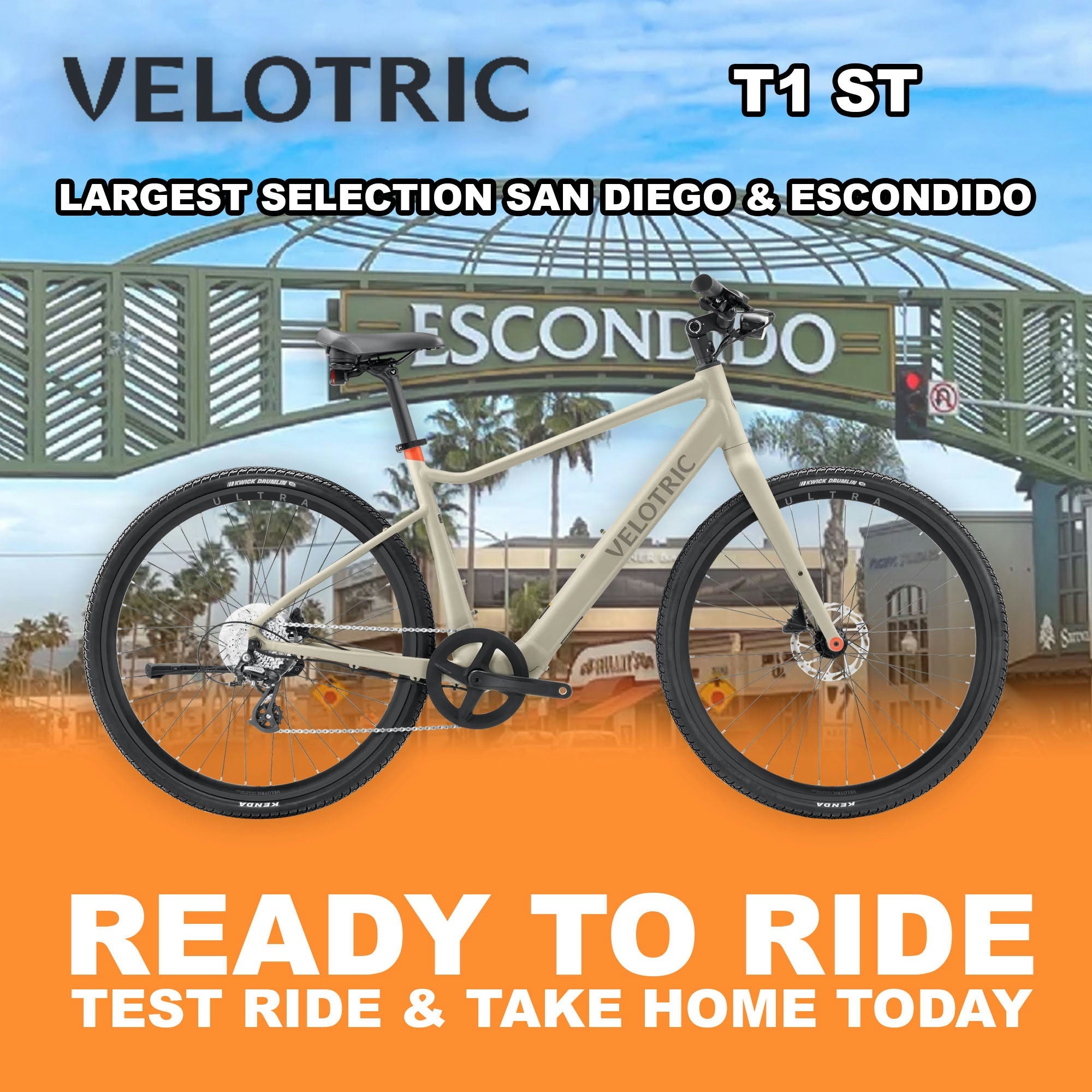 eBike Velotric T1 ST - Sand - Ready to Ride Product Image R2R Sand 1