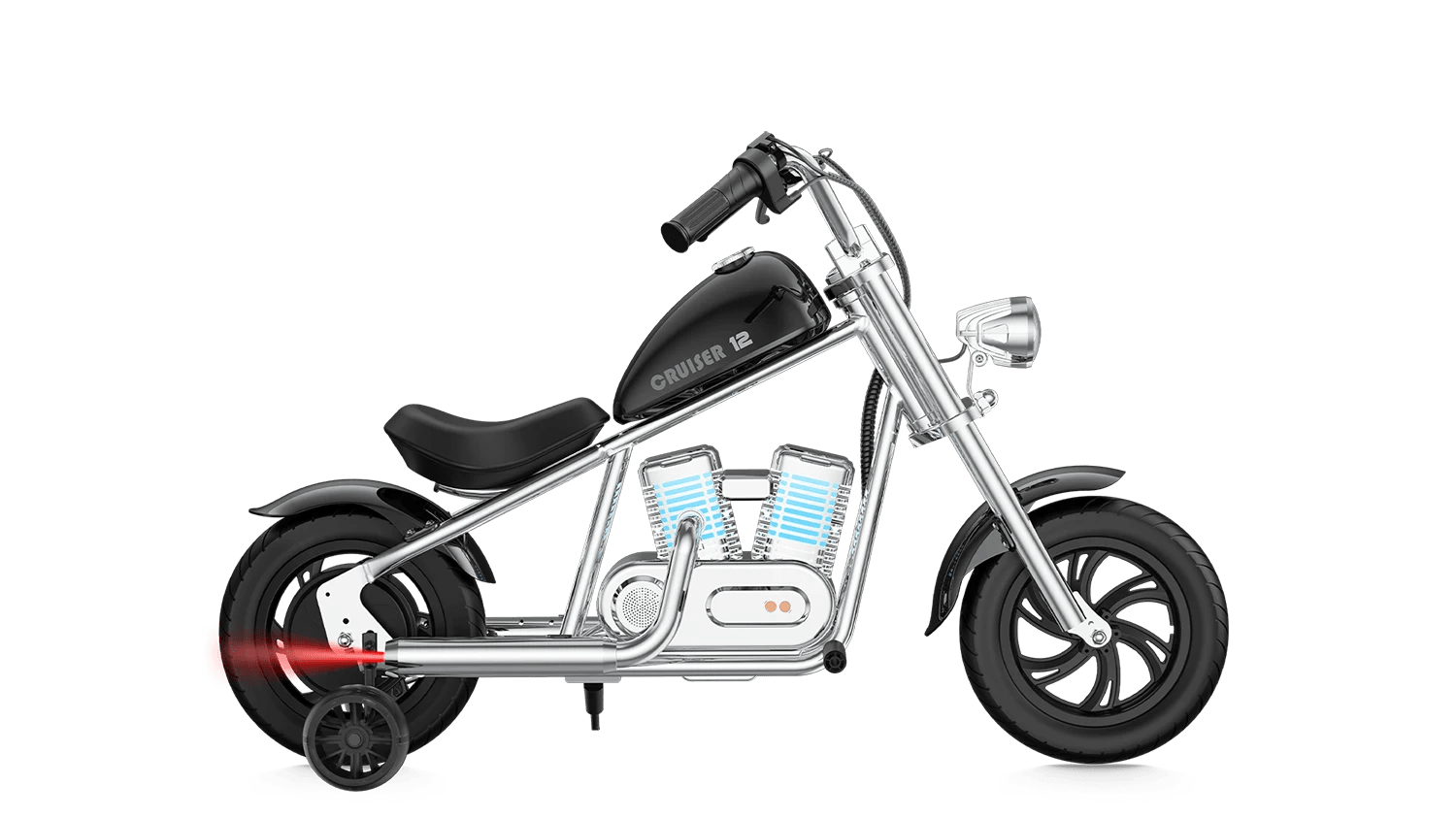 HYPER GOGO Challenger 12 Plus (W APP) + Training Wheels - Kids - HYPER|Chall|Black eBike Super Shop