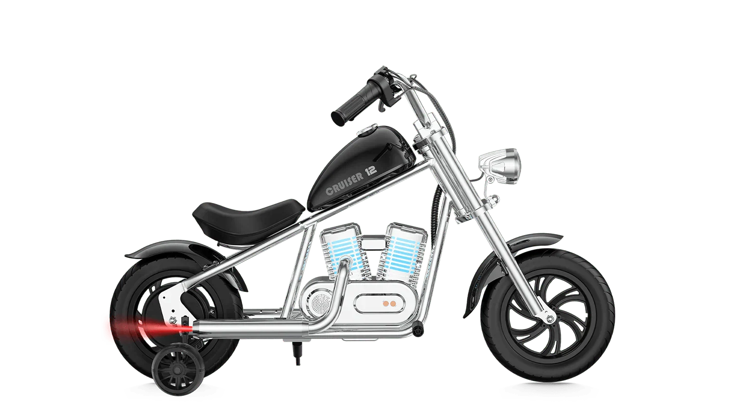 HYPER GOGO Cruiser 12 Plus (W APP) Kids Electric Mini Motorcycle eBike - 21.9v 160 w - Youth eMotorcycle - HYPER|BLACKTRAIN|2267 eBike Super Shop