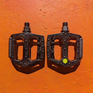 A metal bicycle pedal in Style 3 design, featuring a sleek, durable construction with a textured surface for improved grip.