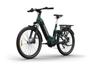 Emerald green Himiway A7 Pro eBike side view, showcasing frame design and features