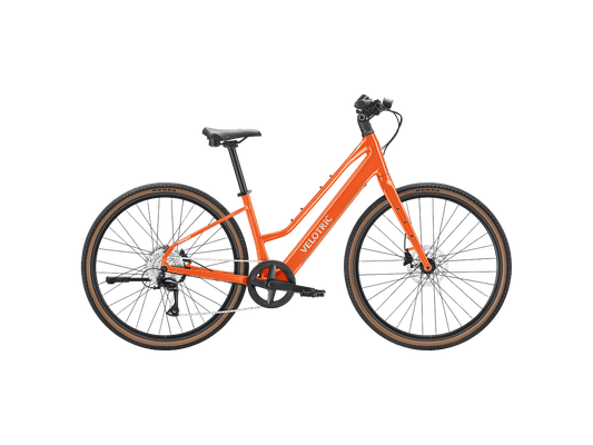 eBike Velotric Tempo Mid Step Product Image Sunset Tangerine 2