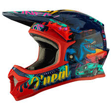 eMOTO Helmet - O'Neal 1 SRS - XL Youth - Rex Multi
